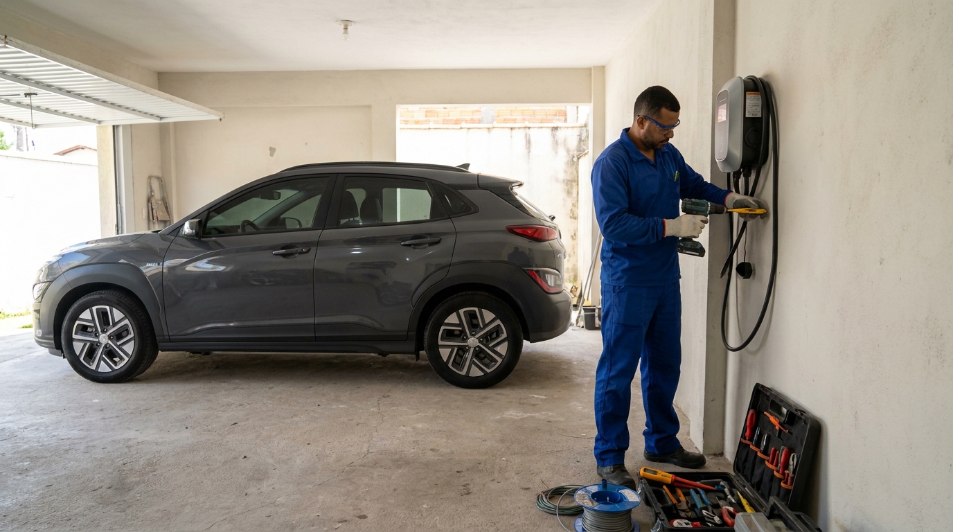 Instalacao de carregador de carro eletrico em Porto Alegre‑RS