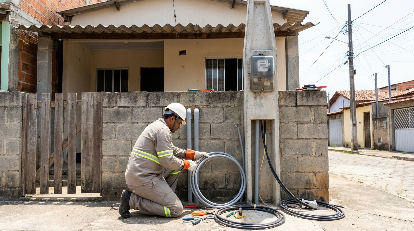 Instalacao de padrao de energia residencial em Porto Alegre‑RS