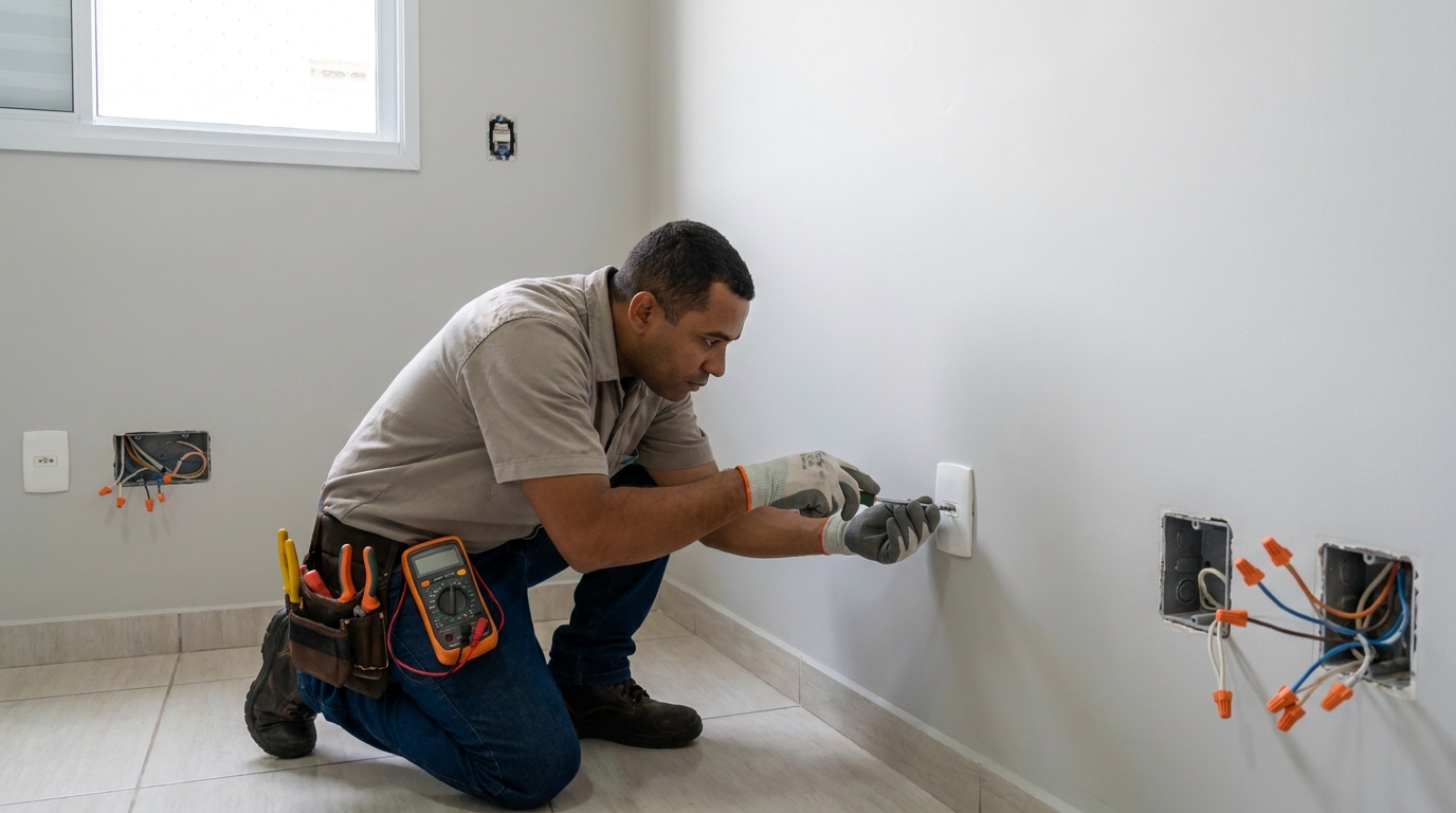 Instalacao de tomada e interruptor em Porto Alegre‑RS
