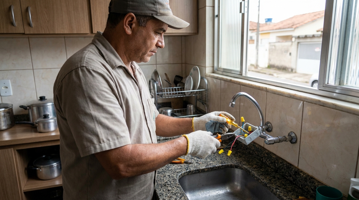 Instalacao de torneira eletrica profissional em Porto Alegre‑RS