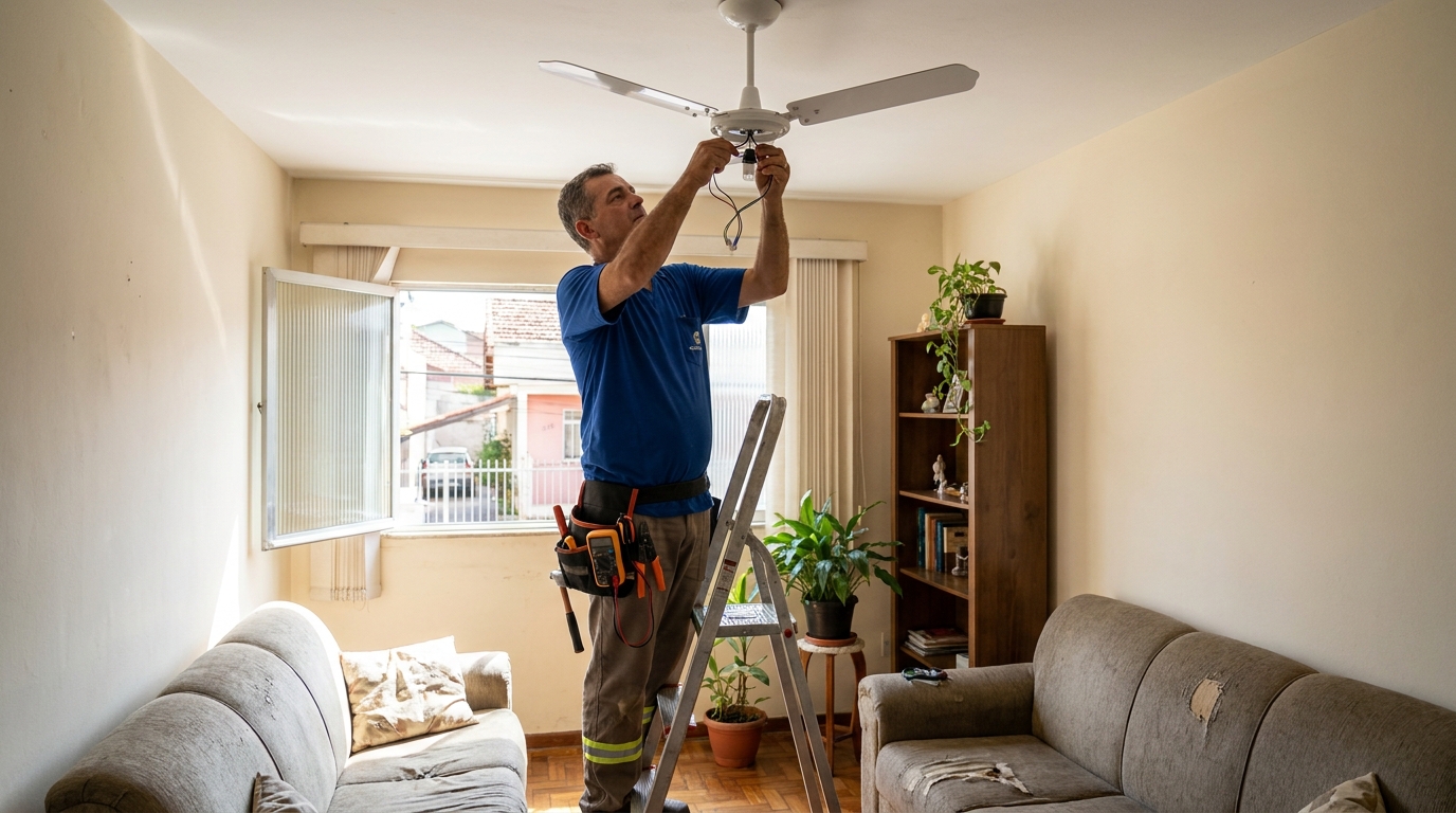 Instalacao de ventilador de teto em Porto Alegre‑RS